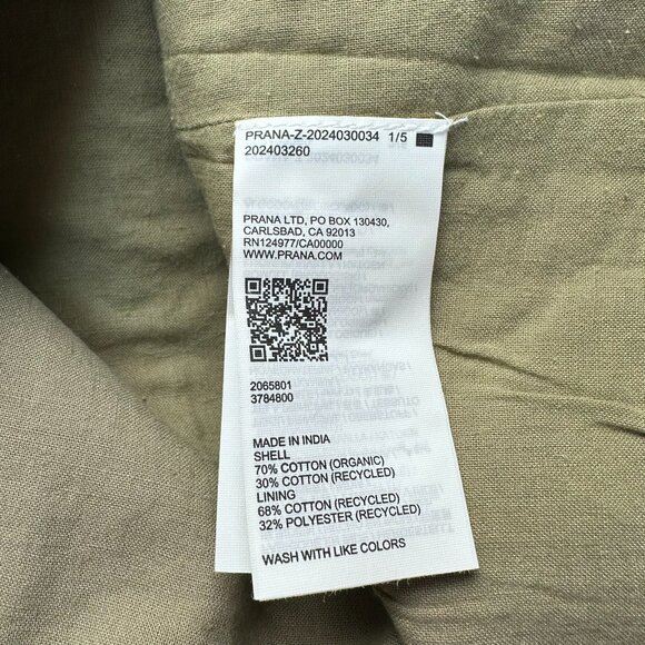 prAna Women's Melrose Canvas Barn Workwear Coat Jacket, Size Medium, Sandstone - Picture 9 of 12